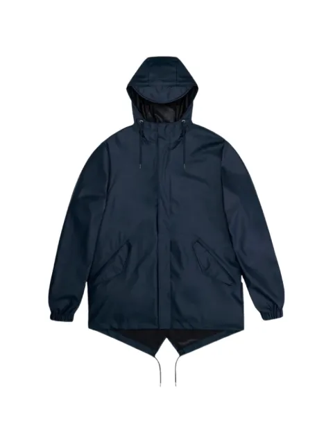 Rains Fishtail drawstring-hem jacket Blue 18010