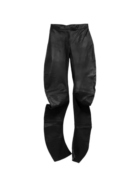 The Frankie Shop Jessa panelled leather trousers Black PAFS22801100