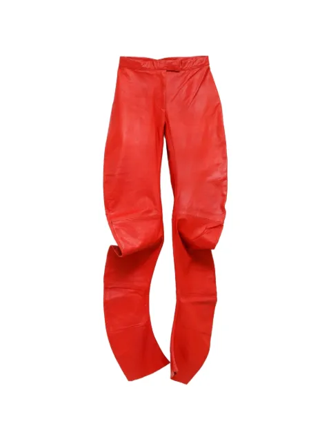 The Frankie Shop Jessa leather trousers Red PAFS22804700