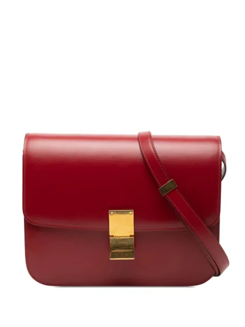 Celine Pre-Owned 2010-2026 Medium Calfskin Classic Box crossbody bag Red SQYM0CH1BDVWY64W