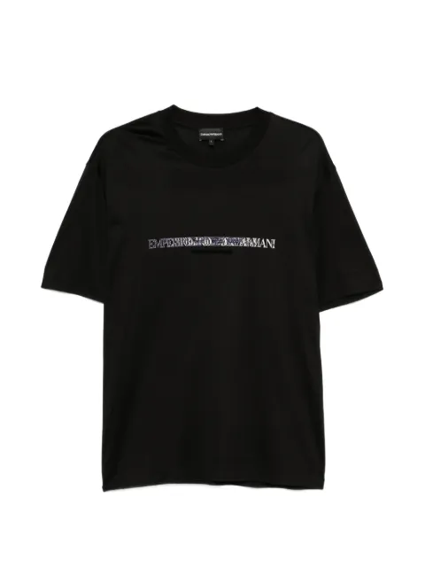 Emporio Armani logo-print short-sleeve T-shirt Black EM007353AF10017