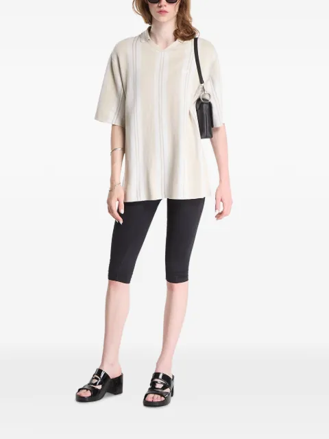 PATTA knitted striped T-shirt Neutrals POCSS2670003080008401