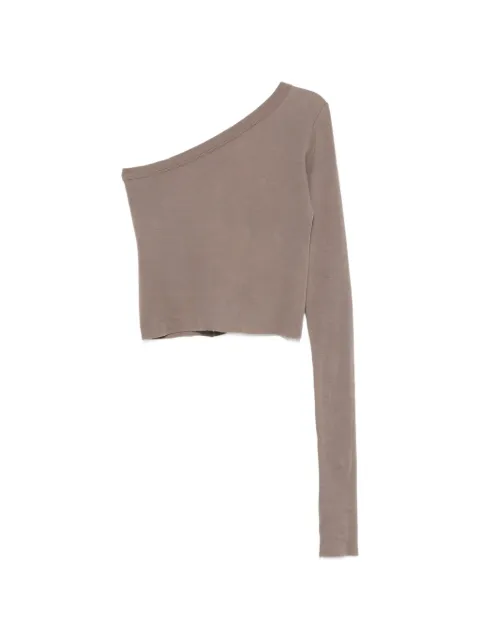 Rick Owens one-shoulder asymmetric-neck top Neutrals RP02F5261