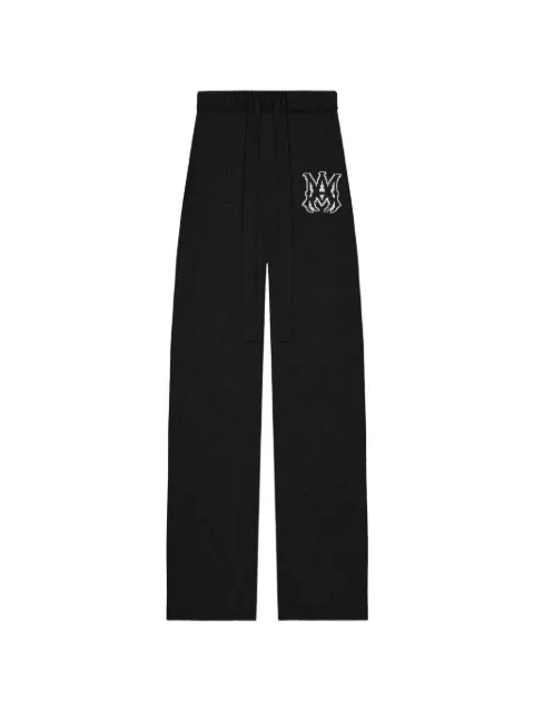 AMIRI logo-embroidered drawstring trousers Black AWKNSP1013