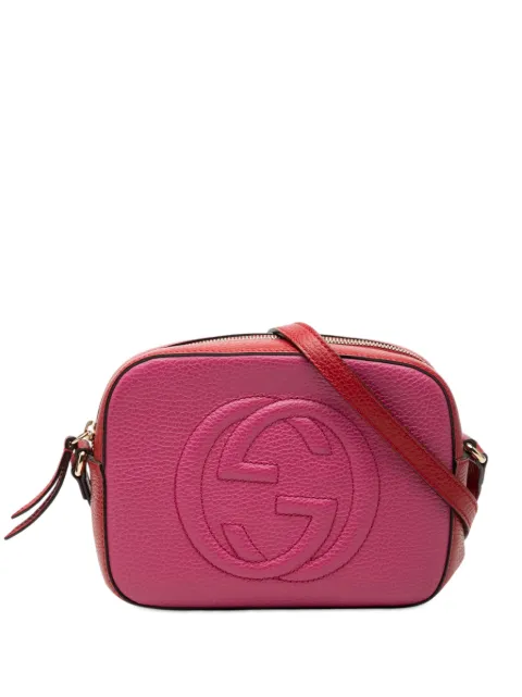 Gucci Pre-Owned 2000-2015 Small Bicolor Leather Soho Disco crossbody bag Pink 34SZGAYWJ9Q3ZDB6