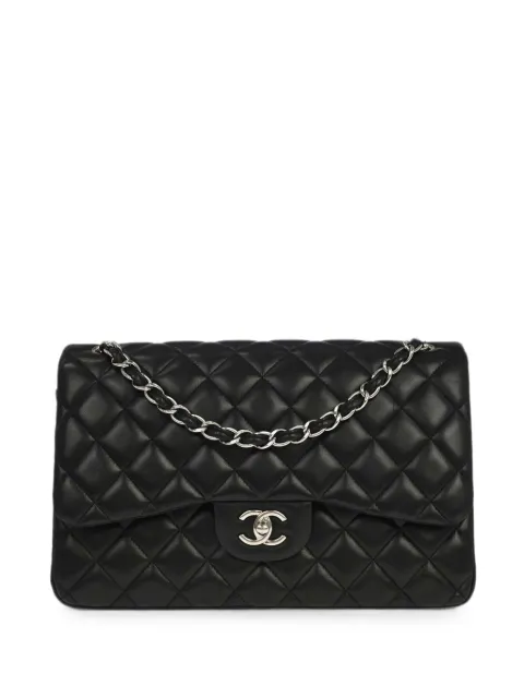 CHANEL Pre-Owned 2015 Jumbo Classic double flap shoulder bag Black 197760
