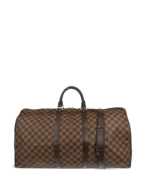Louis Vuitton Pre-Owned 2015 55 Damier Keepall Bandouliere duffle bag Brown 197803