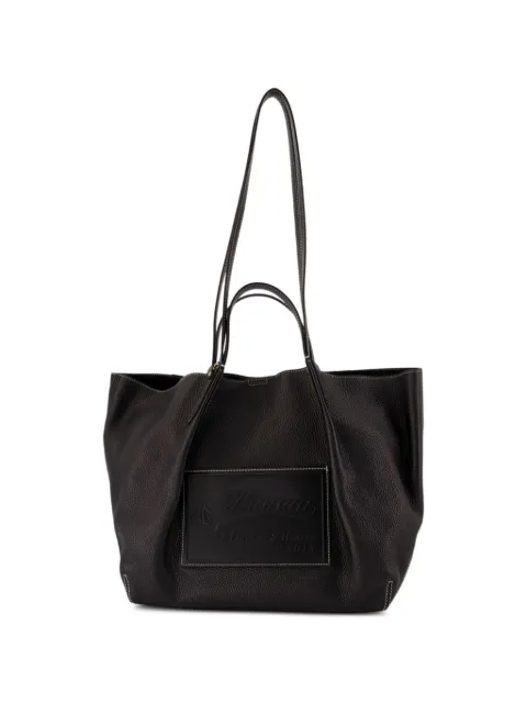 Lanvin Catch logo-patch tote bag Black LWBGTTMMGRCAA2610