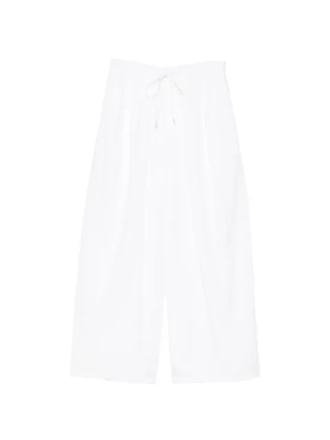 LESS cotton wide-leg trousers White 2Q7E15120