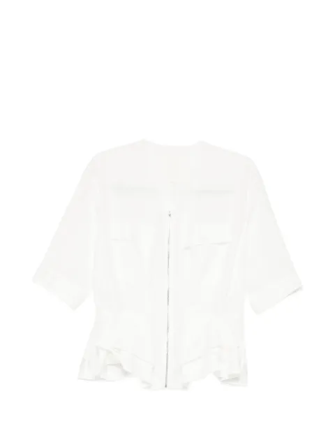 JNBY draped-waist cotton jacket White 5Q7611920