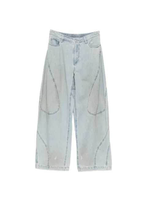 CROQUIS Conch-Leg panelled jeans Blue 9Q7E11191