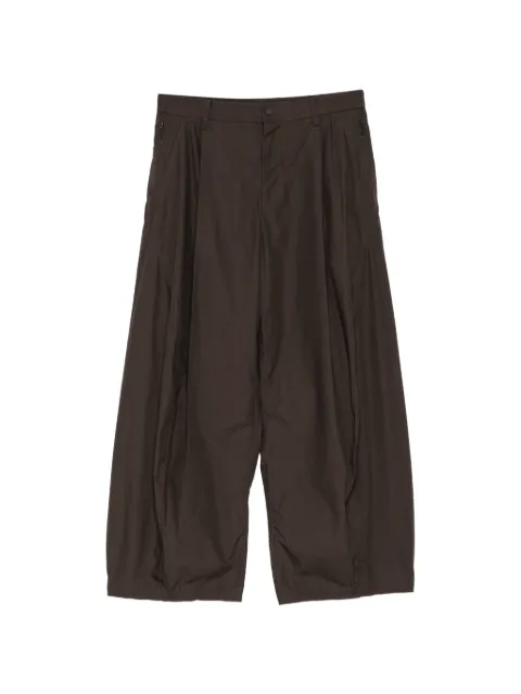 CROQUIS curved-leg poplin trousers Brown 9Q7E10030