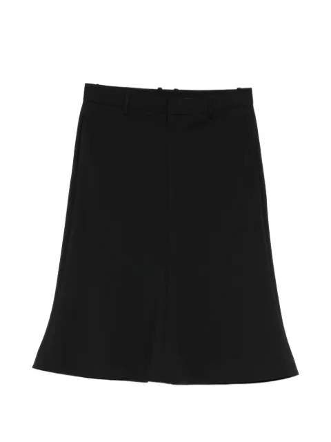 JNBY fluted-hem midi skirt Black 5Q7D14520