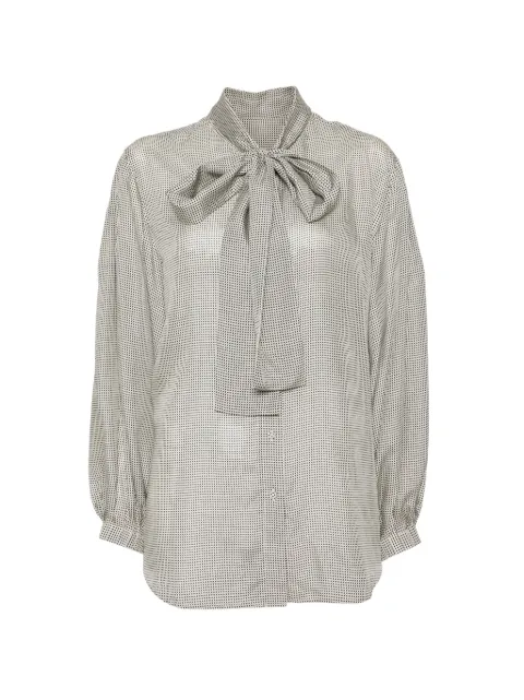 LESS polka-dot pussy-bow shirt Neutrals 2Q7214640