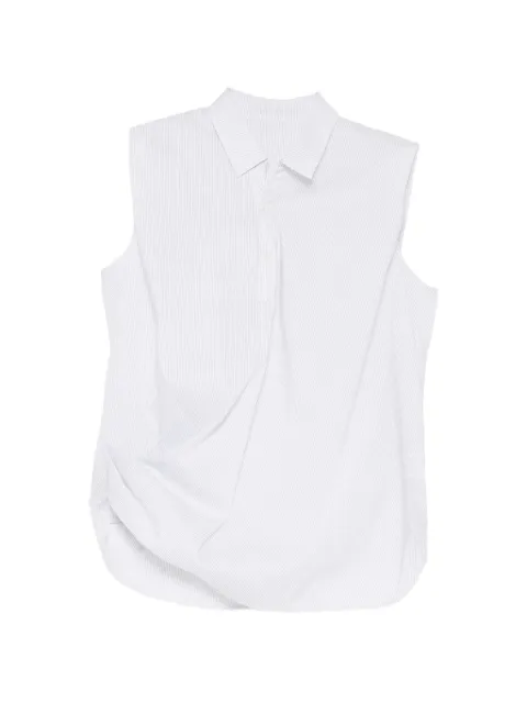 JNBY striped draped blouse White 5Q7211440