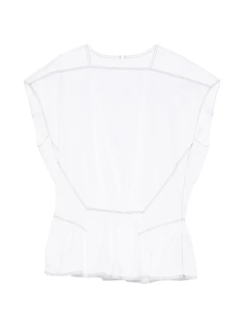 LESS peplum-hem blouse White 2Q7216080