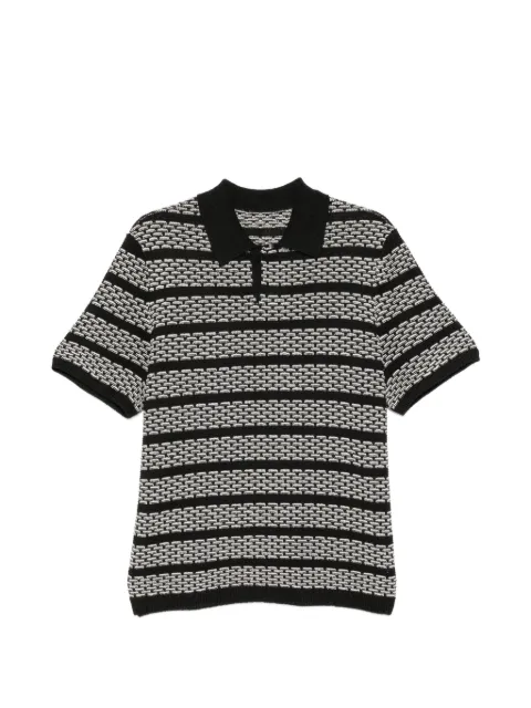 CROQUIS stripped-pattern knitted top Black 9Q7312560