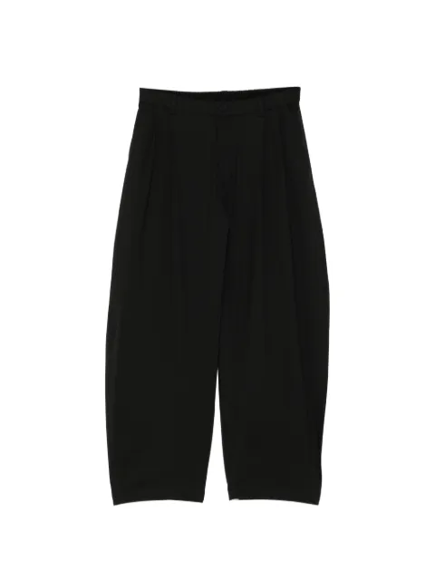 CROQUIS double-pleat curved-leg trousers Black 9Q7E13960