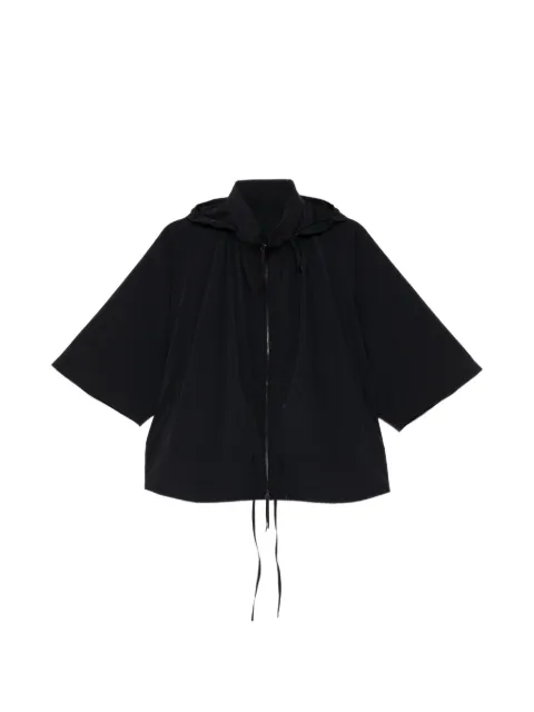 LESS raglan-sleeve hooded jacket Black 2Q7614620