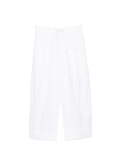 LESS cotton striaght-leg trousers White 2Q7E10090
