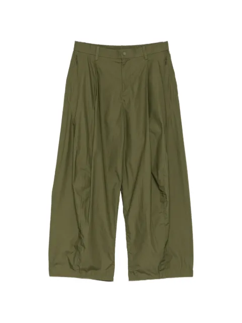 CROQUIS curved-leg poplin trousers Green 9Q7E10030