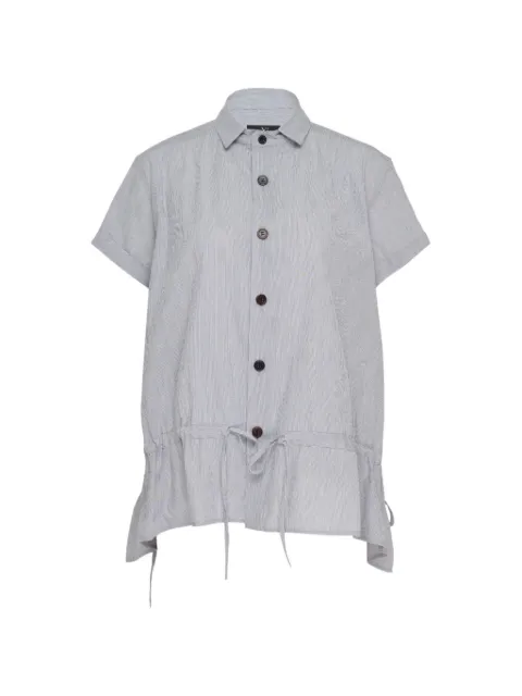 Y's gather-detail drawstring blouse Grey YVB04029002