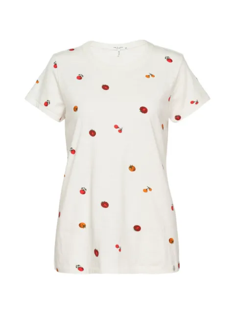 rag & bone tomato-print T-shirt Neutrals RE8K30PT3FW00ECRU