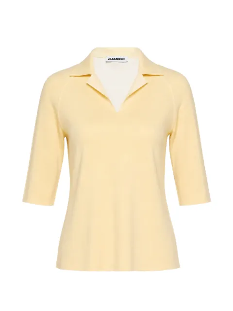 Jil Sander raglan-sleeve polo shirt Neutrals J02GL0120J20387