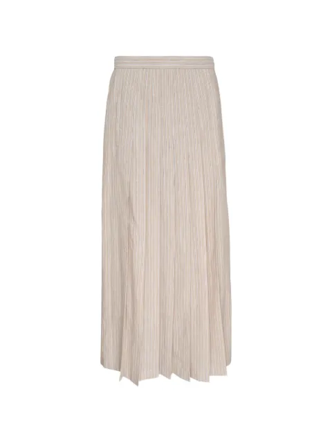 Nº21 midi striped pleated skirt Neutrals C0511524RA11