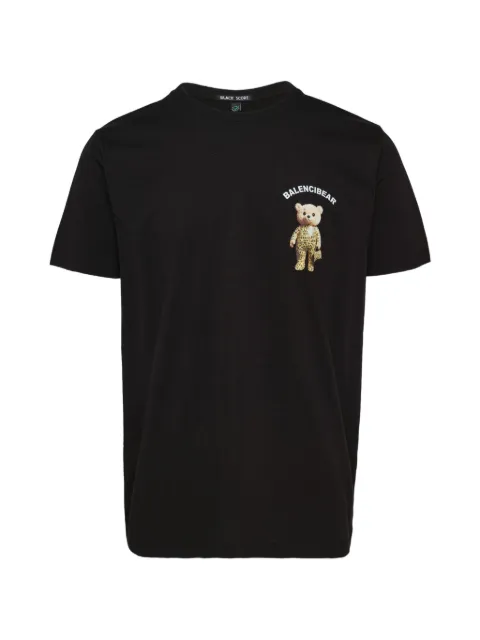Black Score Balencibear graphic-print T-shirt Black BSMCCBALENCIBEARBOTH00BLAC