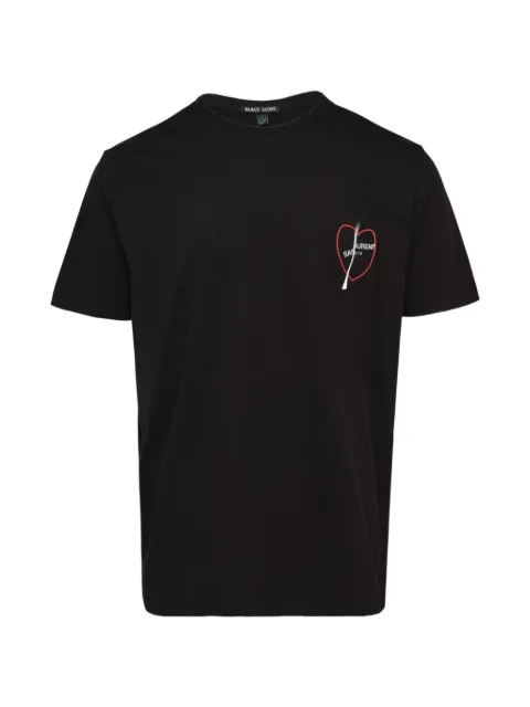 Black Score heart-graphic T-shirt Black BSMCCSAINTHEARTCOLMINI00
