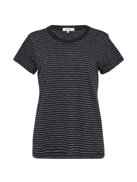 rag & bone Slub striped T-shirt Black RE7M32PT3KW00SALMT