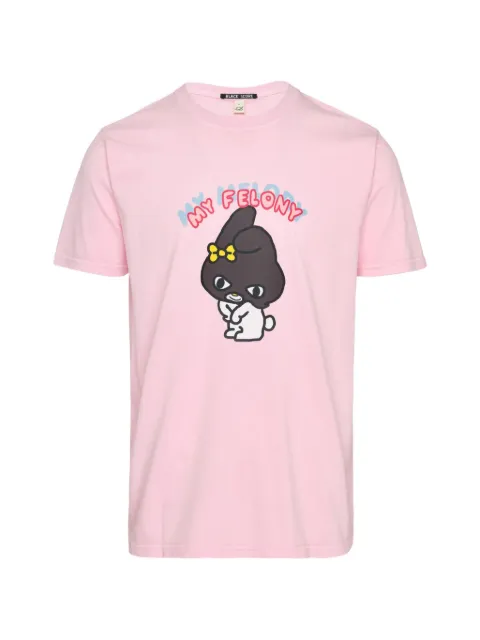 Black Score graphic-print T-shirt Pink BSMCCMYFELONYMELODY00STO