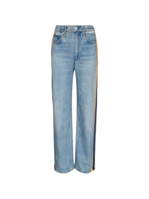 rag & bone rb Miramar denim-print track pants Blue RC6026S7MTE