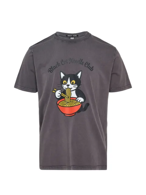 Black Score graphic-print T-shirt Grey BSMCCNOODLECLUB00STONEWAS
