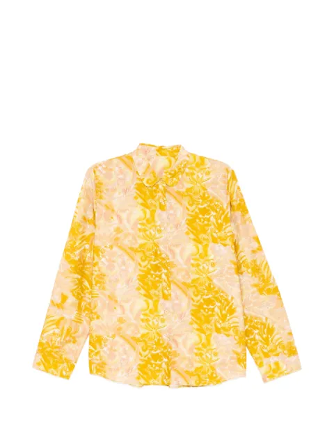 JNBY misty-print long-sleeve shirt Yellow 5Q7211460