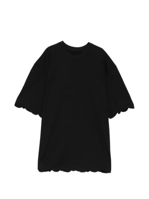 JNBY lace-trim embroidered T-shirt Black 5Q7111890