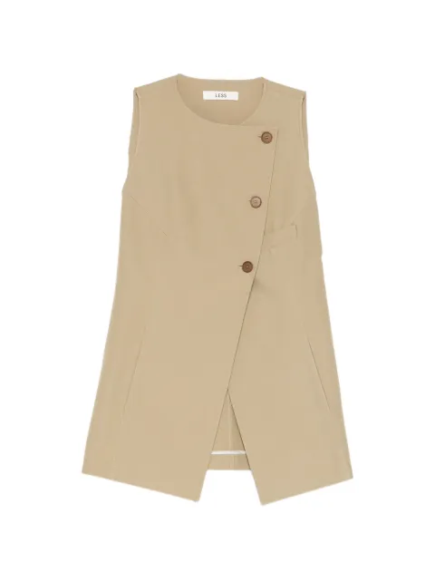 LESS cotton waistcoat Brown 2Q7512980