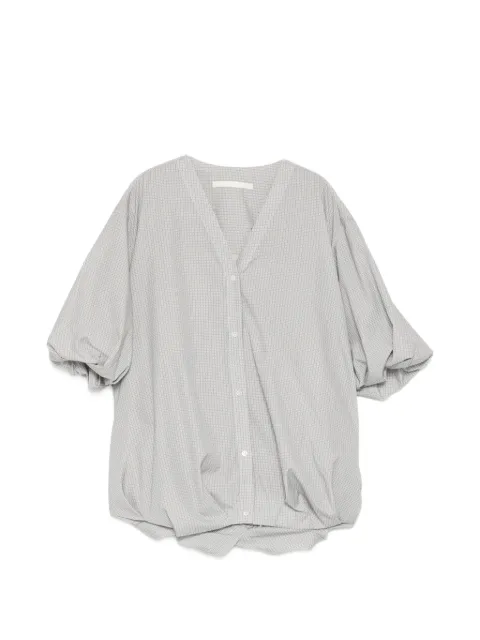 JNBY plaided A-line shirt Grey 5Q6210910