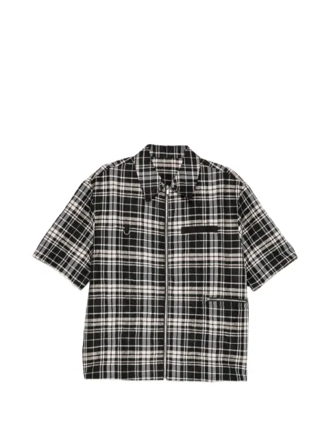 CROQUIS crease-effect plaided polo Black 9Q7214610