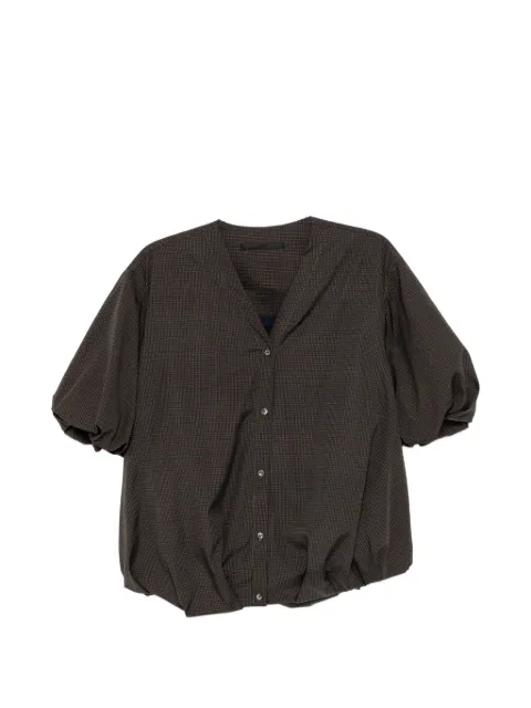 JNBY patterned V-neck shirt Green 5Q6210910