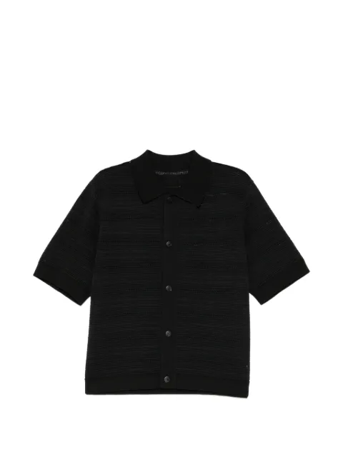 CROQUIS openwork jacquarded shirt Black 9Q7314340