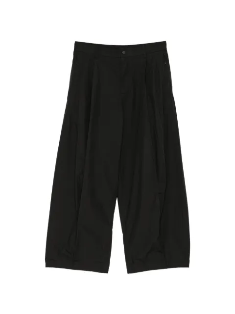 CROQUIS curved-leg poplin trousers Black 9Q7E10030