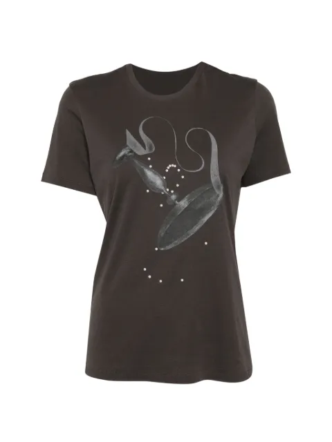 JNBY graphic-print tee Brown 5Q7111270