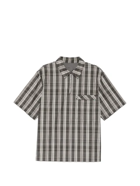 CROQUIS checked logo-embroidered shirt Grey 9Q7210630
