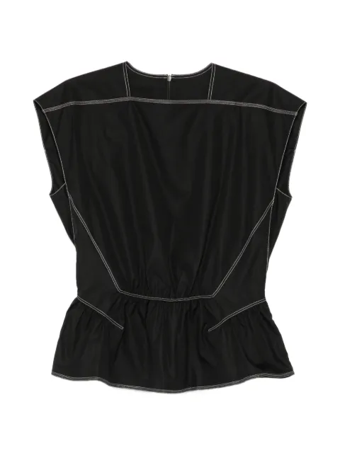 LESS peplum-hem blouse Black 2Q7216080