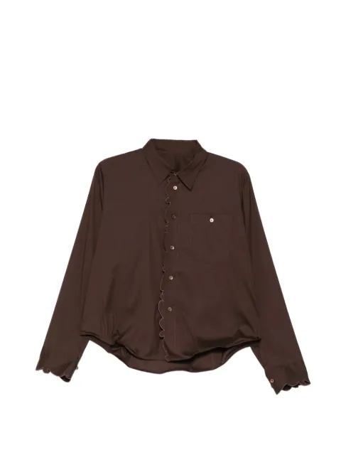 JNBY scallop-trim shirt Brown 5Q7210131