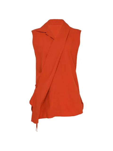 Y's wrap knot sleeveless shirt Orange YVB02024002