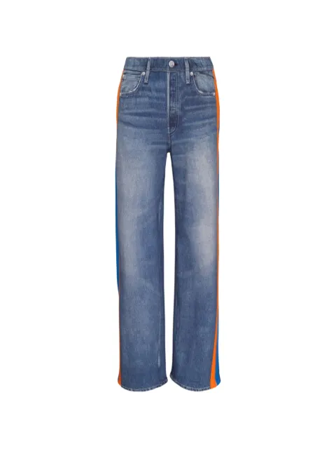 rag & bone rb Miramar side-stripe denim-print track pants Blue RC6026S7MTE