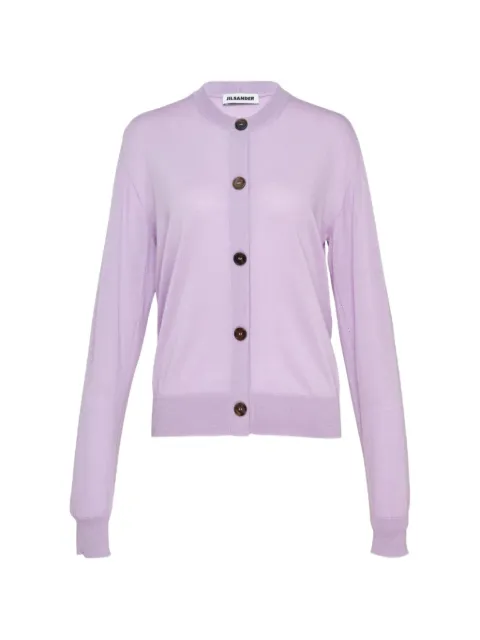 Jil Sander fine-knit button-up cardigan Purple J02HP0071J14501537